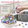 100Pcs 12mm Silicone Lentil Beads Round Spacer Beads Silicone Abacus Bead DIY Bracelet Necklace Handmade Jewelry Accessories