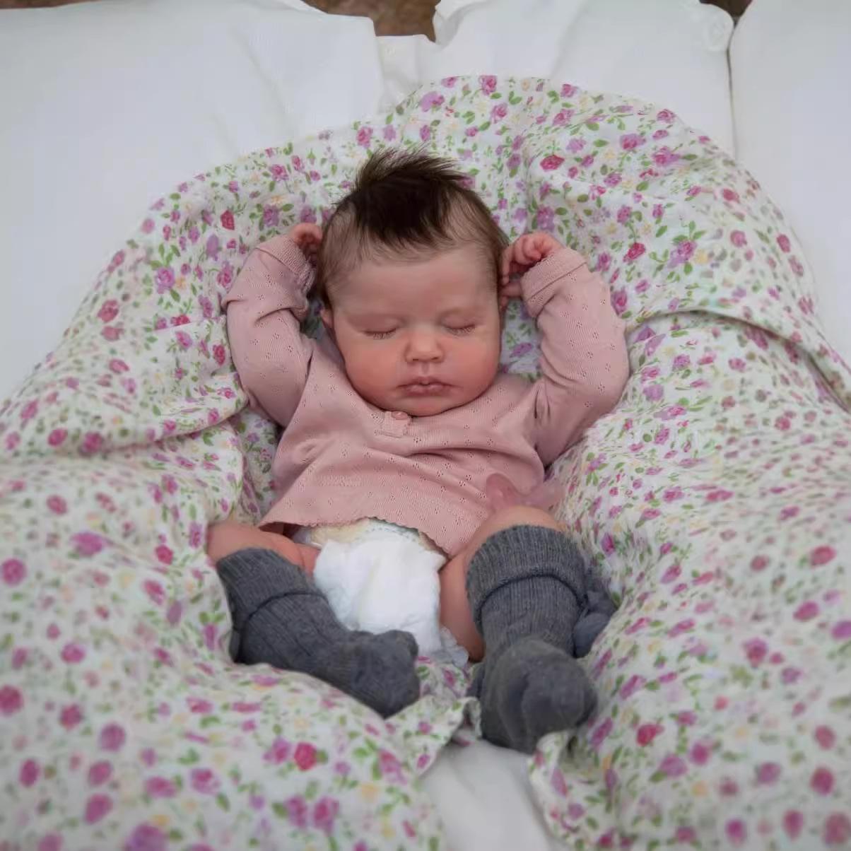 Reborn LouLou 19-Inch Realistic Newborn Baby Doll 49 cm Full Silicone