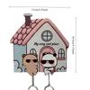 Cute Wall Key Holder Panda Bubu And Dudu Acrylic Keychain Hanger Animation Backpack Charm Key Ring Pendant Accessory Couple Present
