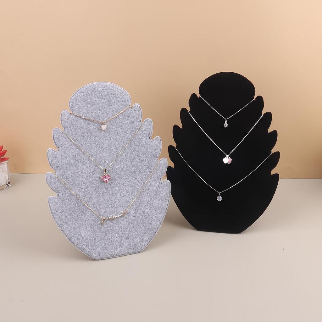 Black Vevlet Necklace Pendant Display Storage Board Stand Jewelry Organizer Holder Case Rack