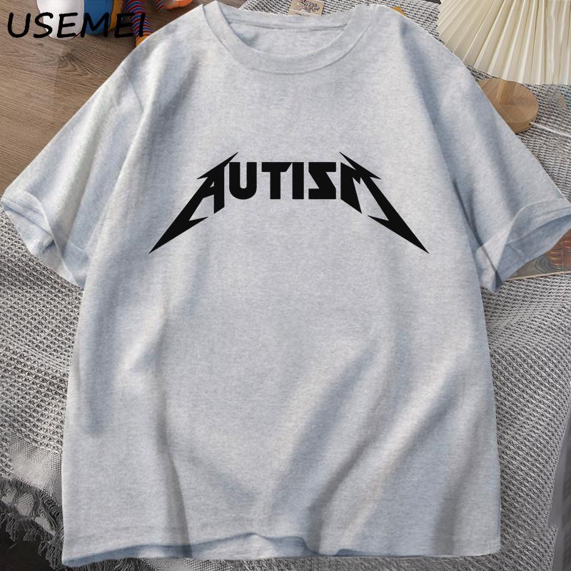Autism Meme T-shirt Made of Cotton Funny Humorous Introverted Men s Women s Letter Printed Pure Cotton T-shirt for Summer 2026 XL