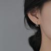 Double-layer Circle Smooth Earrings Women's Simple Retro Personality Hong Kong Style Fashion Earrings New Trendy