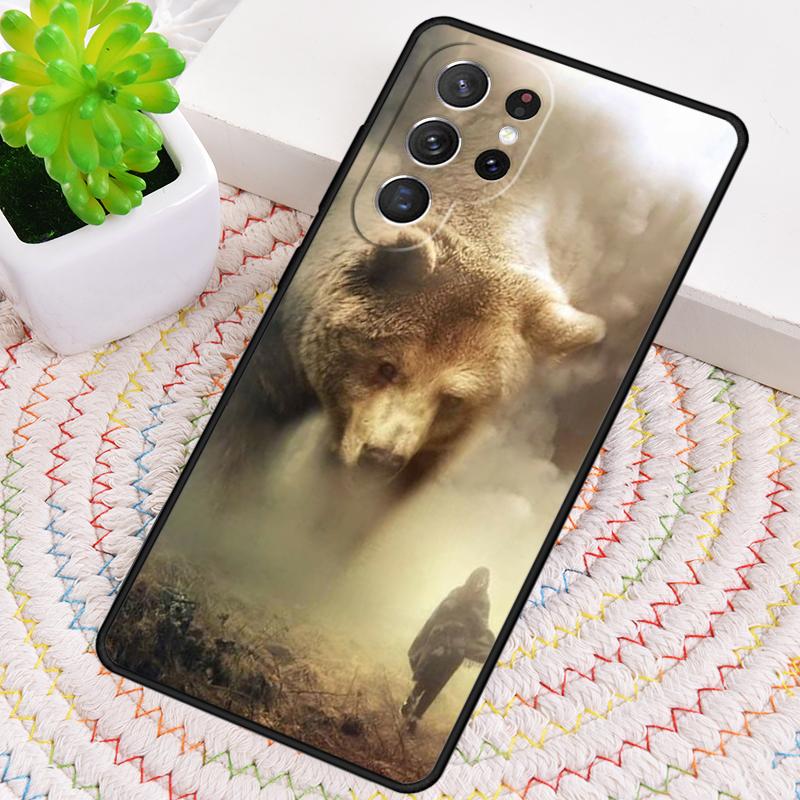 Cartoon Grizzly Bear Phone Case for Samsung Galaxy note 10 pro S26 Ultra S23 S24 FE S25 S21 S22 PLUS shockproof Cove