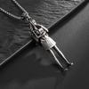 Vintage Punk Biker Girls Pendant Fashion Necklace for Men Women Motorcycle Riding Statement Jewelry Gifts