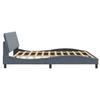 Bed Frame without Mattress  Hanko  Dark Grey 200x200 cm Velvet