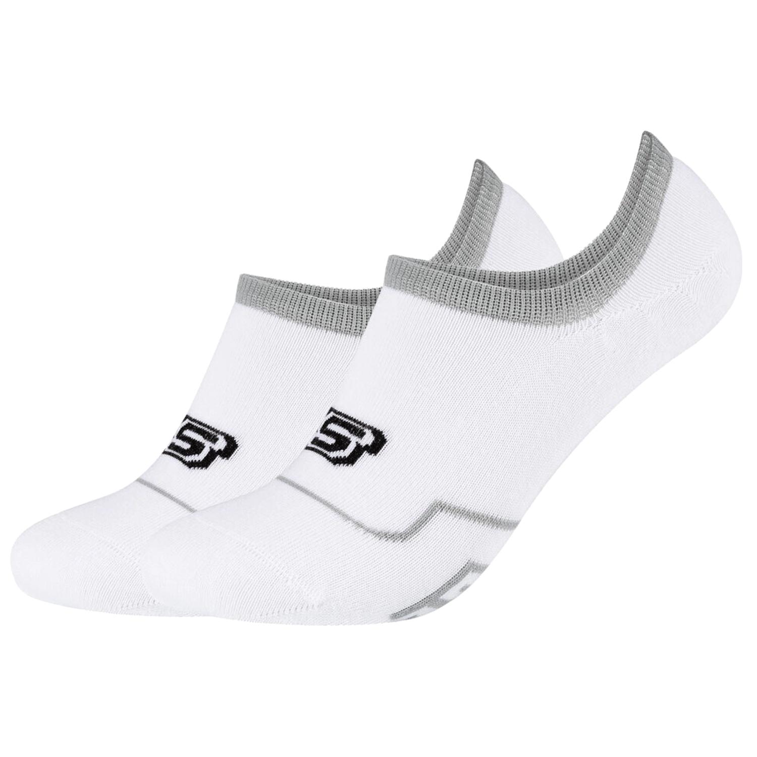 Skechers Meias de futebol almofadadas 2PPK, meias brancas unissex 39-42 branco