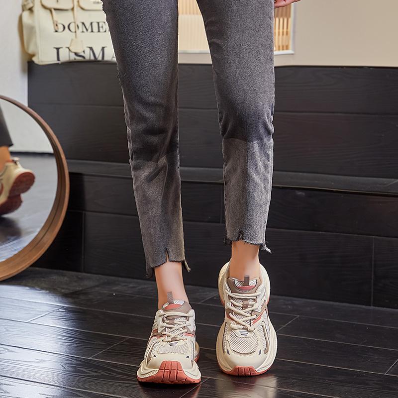 Thick Soled Women'ssneakers Shoes Breathable Running Shoes Women's Fashion Student Girls Shoes
