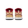 Air Jordan 1 Mid TD Light Curry Cardinal Red Baby Sneakers Brown White-Onyx White 640735-201