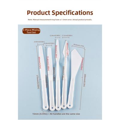 5PCS Art Scraper Tools Plastic for Oil Painting Acrylic Gouache Mixing Scraping Painting Accessories Lightweight Design