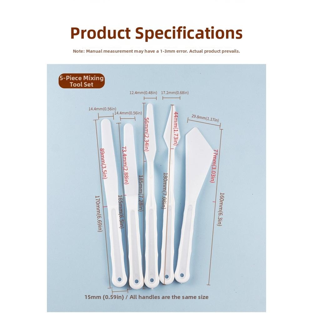 

5PCS Art Scraper Tools Plastic for Oil Painting Acrylic Gouache Mixing Scraping Painting Accessories Lightweight Design China Mainland