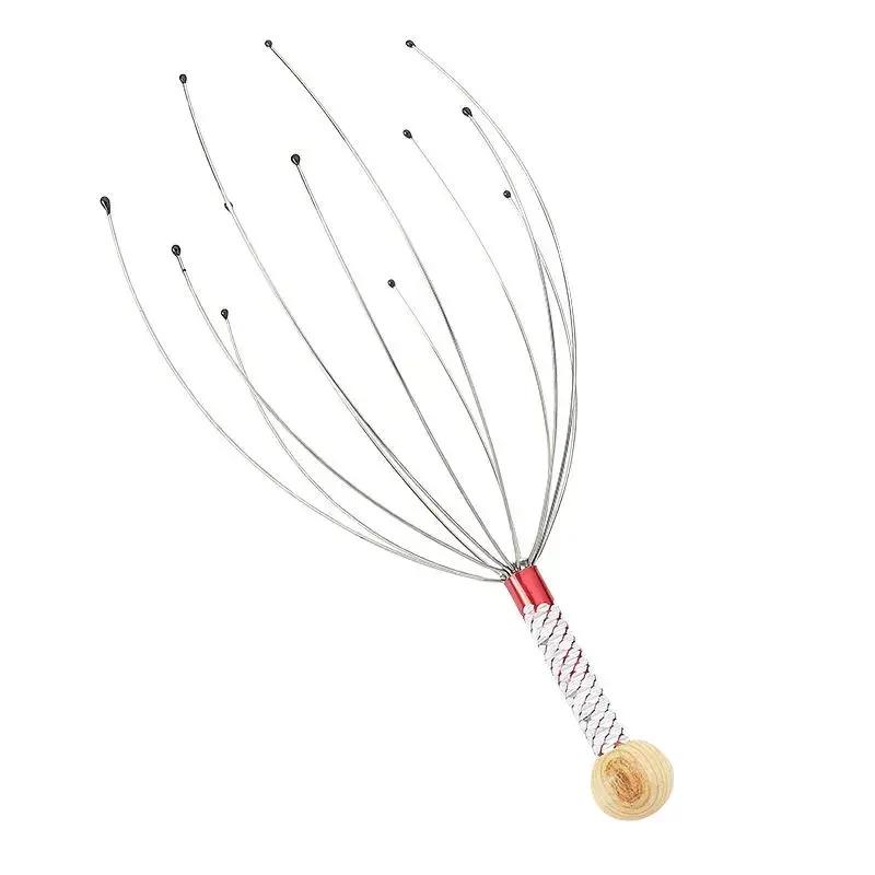 

Head Massage with Stainless Steel Wire and Octopus Shaped Acupoints To Relax and Scratch The Scalp Hair Massager Head Gua Sha