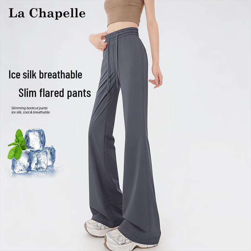 La Chapelle Women s Ice Silk Flared Pants M