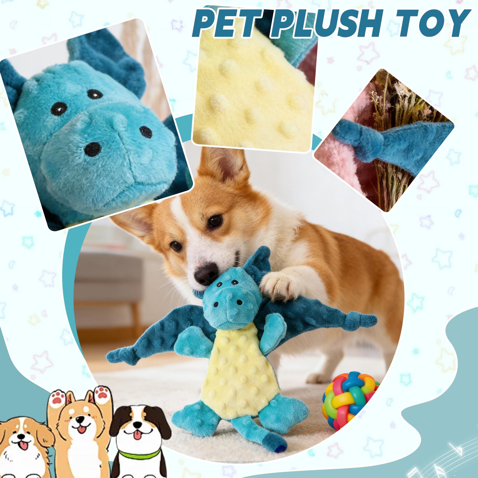 

Plush Squeaker Dog Toys, Pet Chew Toys Dog Plush, Squirrel Animal Toys Interactive Toys Teething Toys For Puppies One Size синій