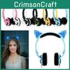 Casque de jeu rechargeable à LED avec microphone, série Cat Ear, pour adolescents et passionnés d'e-sport