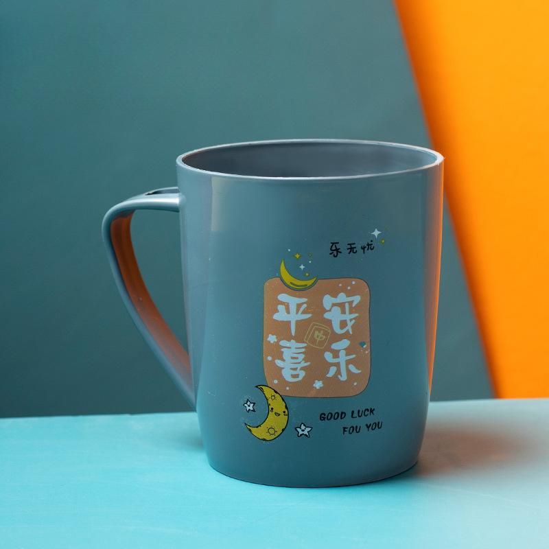 

Household Washbasin Cup Large-capacity Plastic Toothbrush Cup Couple Brushing and Rinsing Cup 501-600ml синій