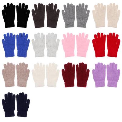 Women Men Cashmere Outdoor Mittens Warm Thick Full Finger Gloves Winter Gloves