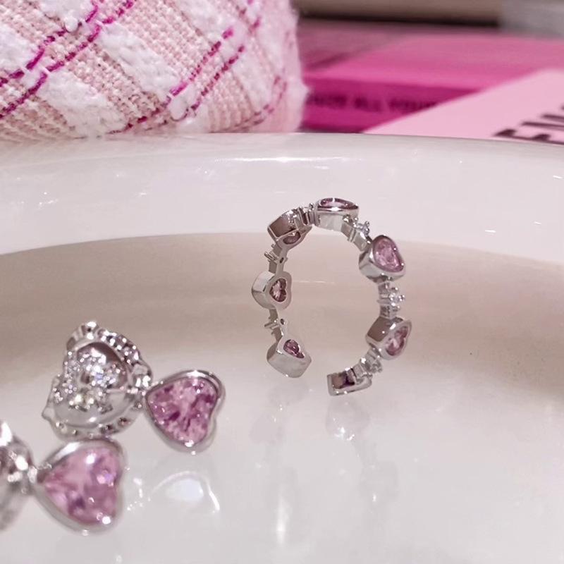 Design Unique Heart Copper Ring For Women Adjustable For Trendy Ins Inspired 2023 Look