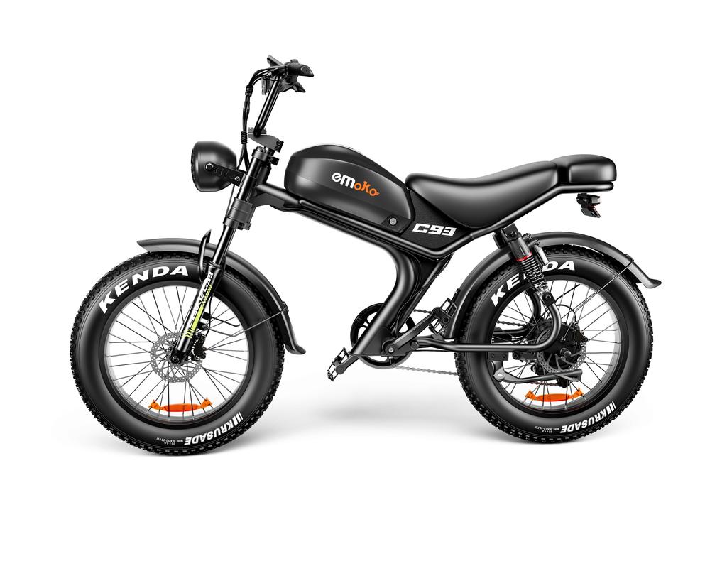 Emoko C93 48V Rychlé E-kolo mopedového stylu Tlusté pneumatiky 1000W motor pro dospělé