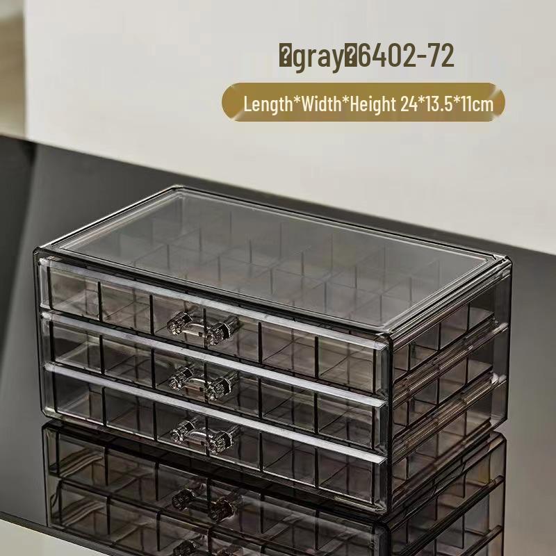 Clear Acrylic Multi-Layer Jewelry Organizer with Drawers for Rings, Earrings, and Necklaces