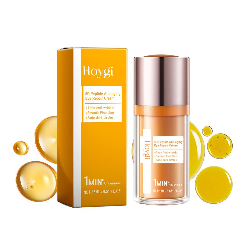 5D Peptide Anti-Wrinkle Eye Repair Cream, Fading Fine Lines Crow'S Feet Firming Smooth Skin Moisturizing Eye Cream
