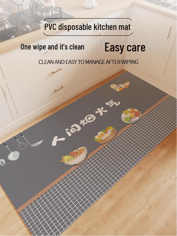 Rutschfeste Wasserdichte Waschbare Küchenbodenmatten - Schmutzabweisende PVC-Fußmatten für den Haushaltsgebrauch