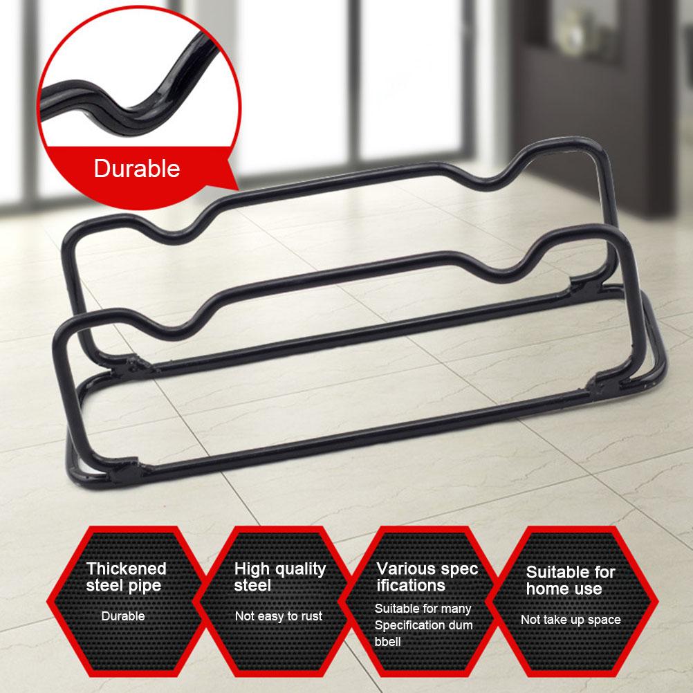 Barbell Bar Dumbbell Rack Compact Barbell Storage Stand Strengthened Steel Bracket for Home Office