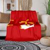 Red Minimalist Abstract Art Print PosterBlanket Flannel Throw Blanket for Sofa, Bed, Travel, Camping, Office, Couch, Chair