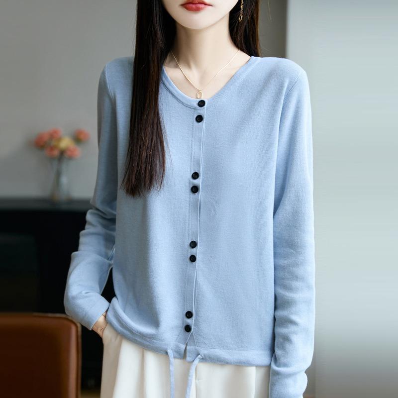 Women S Loose Long Sleeve Knit Cardigan Versatile Sweater Coat