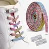 New Diamond Lock Shoelaces Without Ties No Tie Shoe Laces Elastic Laces Sneakers Colorful Glitter Flat Shoelace Shoe Accessories