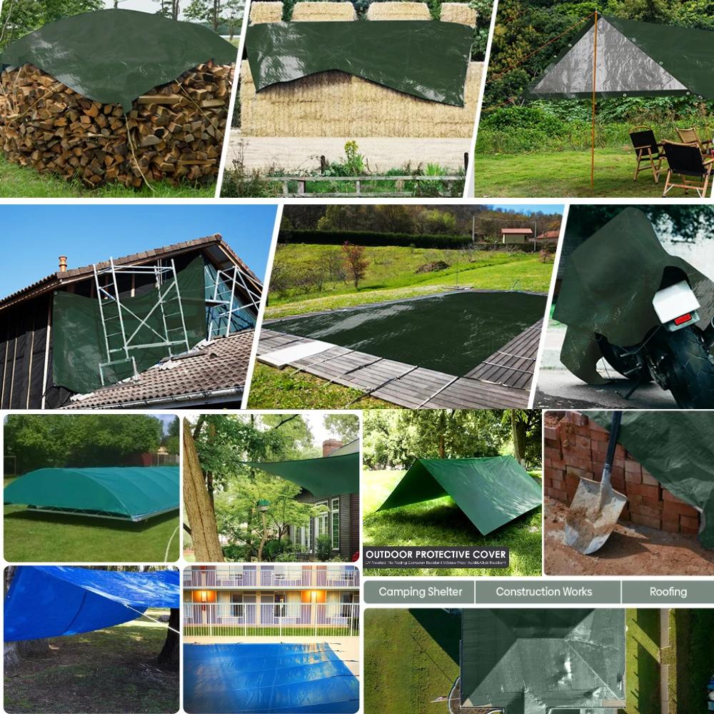 300CM 120GSM PE Sun Shelter Rectangle Waterproof Sunshade Protection Outdoor Canopy Shade Sail Awning Camping Hiking Shade Tents