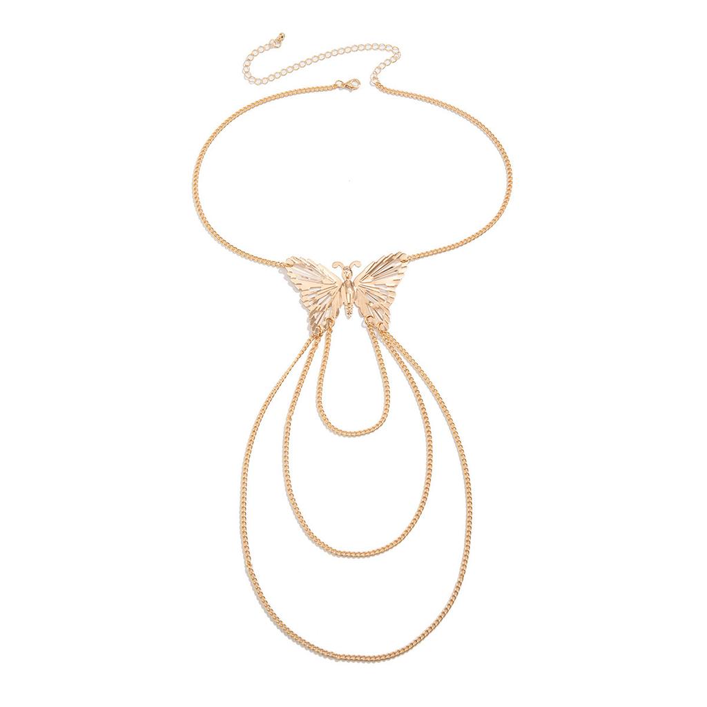 Fashion Metal Merry Su Chain Punk Arm Chain, Exaggerated Ladies Open Butterfly Arm Bracelet