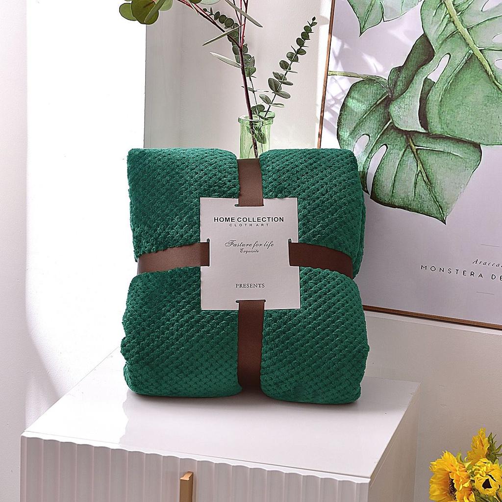 Weiche und kuschelige Popcorn-Waffeldecke Fleece-Überwurf Perfekt für Camping oder Filmabend auf der Couch