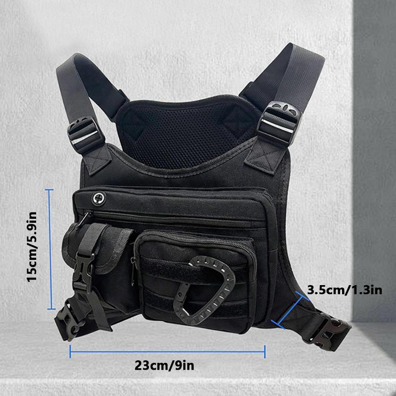 Outdoor Tactical Chest Bag for Men Utility EDC Travel Chest Pack for Running Hiking Chest Vest Holster