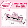 Year Pink Piano Toy For Girls 37 Key Portable Electronic Keyboard With Microphone Birthday