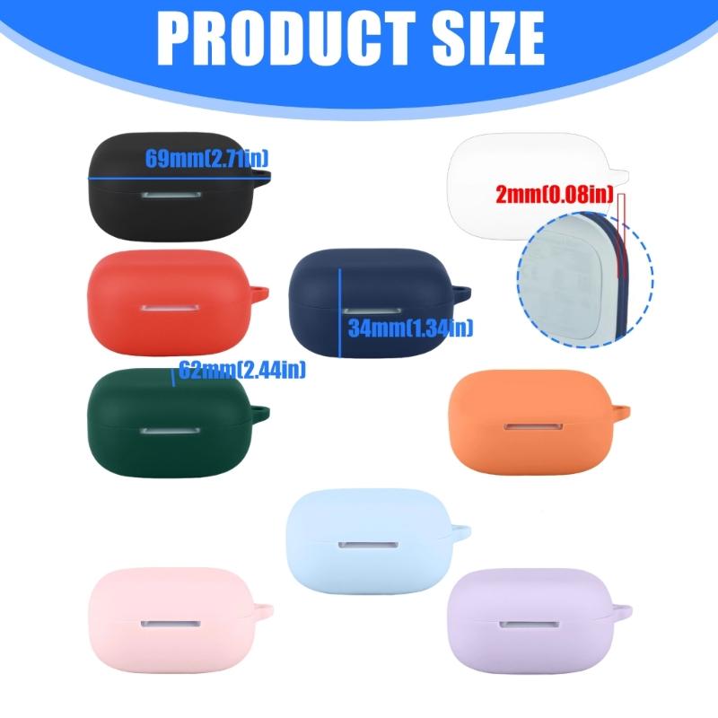 Earphone Cover Shockproof Wrap Case Antiscratch Guard Washable Silicone Housing Shell Enhances Grip Suitable for R60i NC