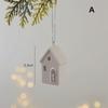 Ceramic Crafts Christmas Ceramic House Pendant Painting Pendant Ornament  Merry Christmas Party