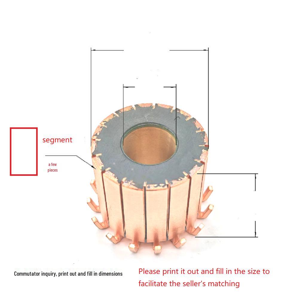 18.9*8*13(13.5)*12P DC Motor Commutator for Wiper Air Pump