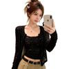 Stylish Lace Camisole & Long Sleeve Cardigan Set for Women - Spring 2026 Cropped Layering Two-Piece Set