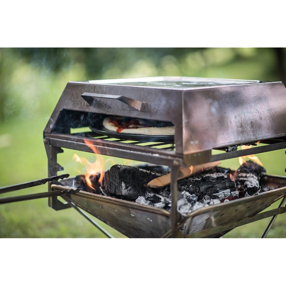 Snow Peak Grill Bridge L ST-032GBR for Fire Pit, Durable Steel Construction, Portable Design