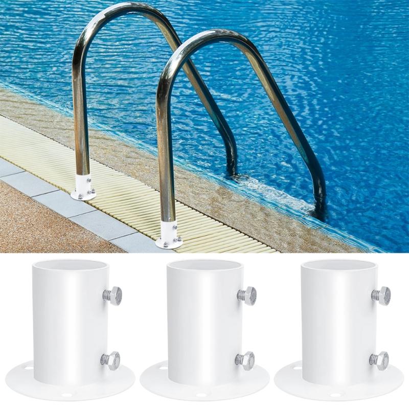 4pack Easyly Install 1.5 In Flanges Base Universals Fit Pool Poles Mount Quicks Setups Durability Construction