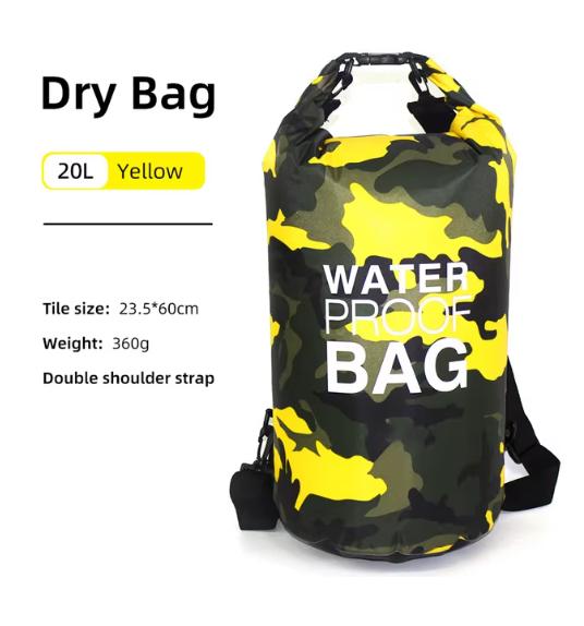 Schwimm PVC Pack Trockenbeutel Rucksack für Damen Herren 10L 15L 20L 30L Wasserdicht Schulter Kajak Treiben Rafting Surfen Bootfahren Tasche