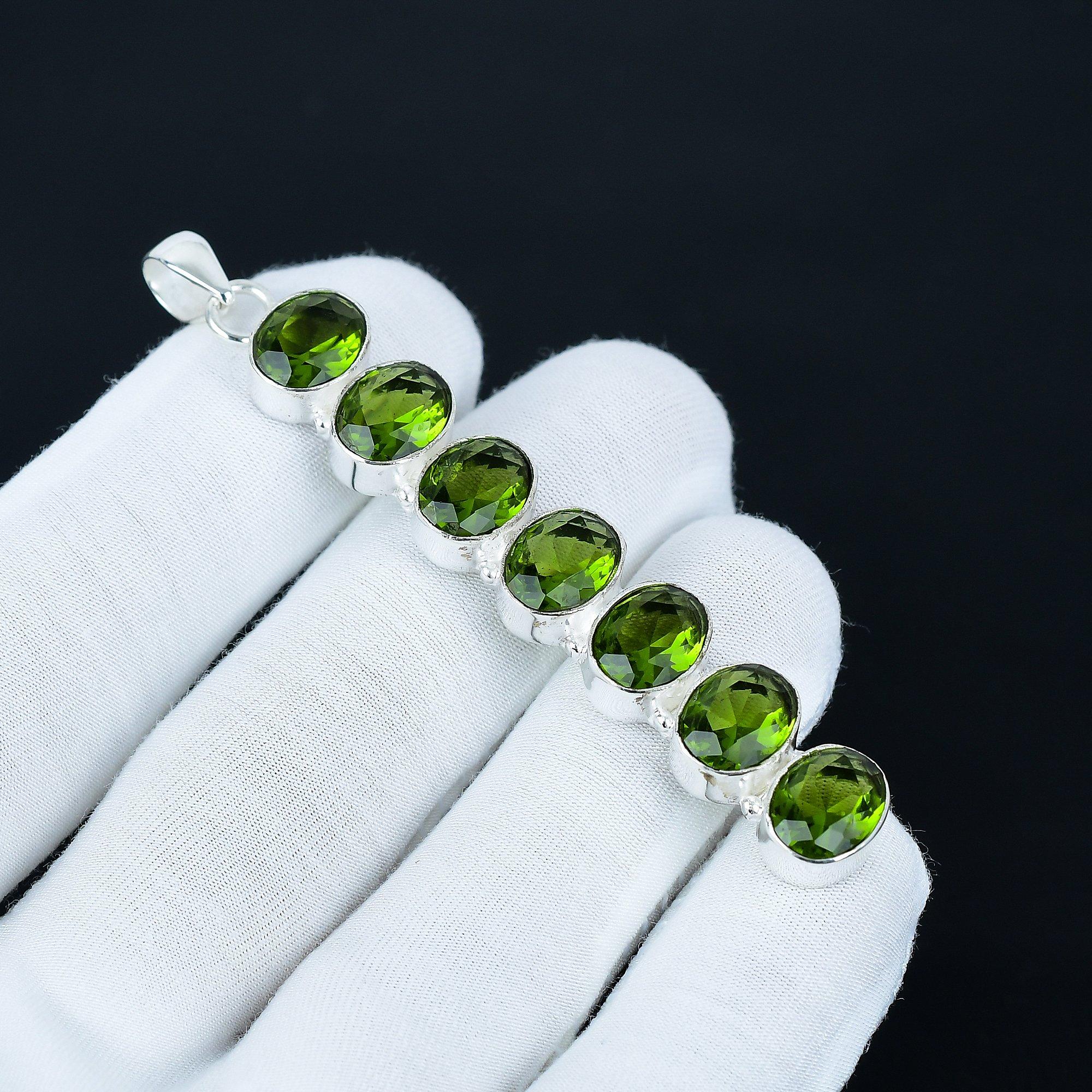 

Красивая подвеска с перидотом, подвеска из стерлингового серебра 925 пробы, серебряная подвеска ручной работы, антикварная подвеска, подвеска с драгоценным камнем перидот, подарок для вечеринки 3.14 зелёный