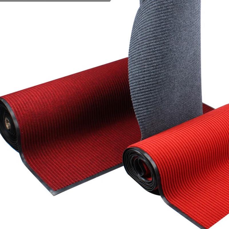 Прочный резиновый коврик с полосками для прихожей из ПВХ