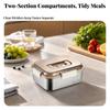 Reusable Metal Lunch Box | Bento with Locking Clips, Portable, for