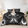 Erosebridal Sugar Skull Comforter Cover Set Skeleton Bones Duvet Cover,Gothic Moth Decor Bedding Sets Twin Magic Unicorn Rabbit Skulls Beddi