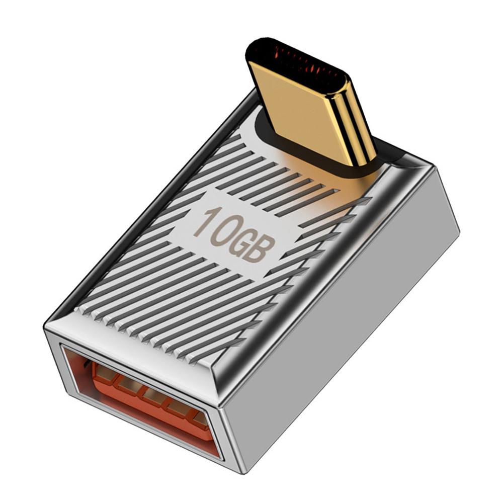 

UC-017-UP USB 3.1 Type C Male to USB 3.0 A Female Converter 10Gbps Up Down Angled 120W Power OTG Adapter As Shown A