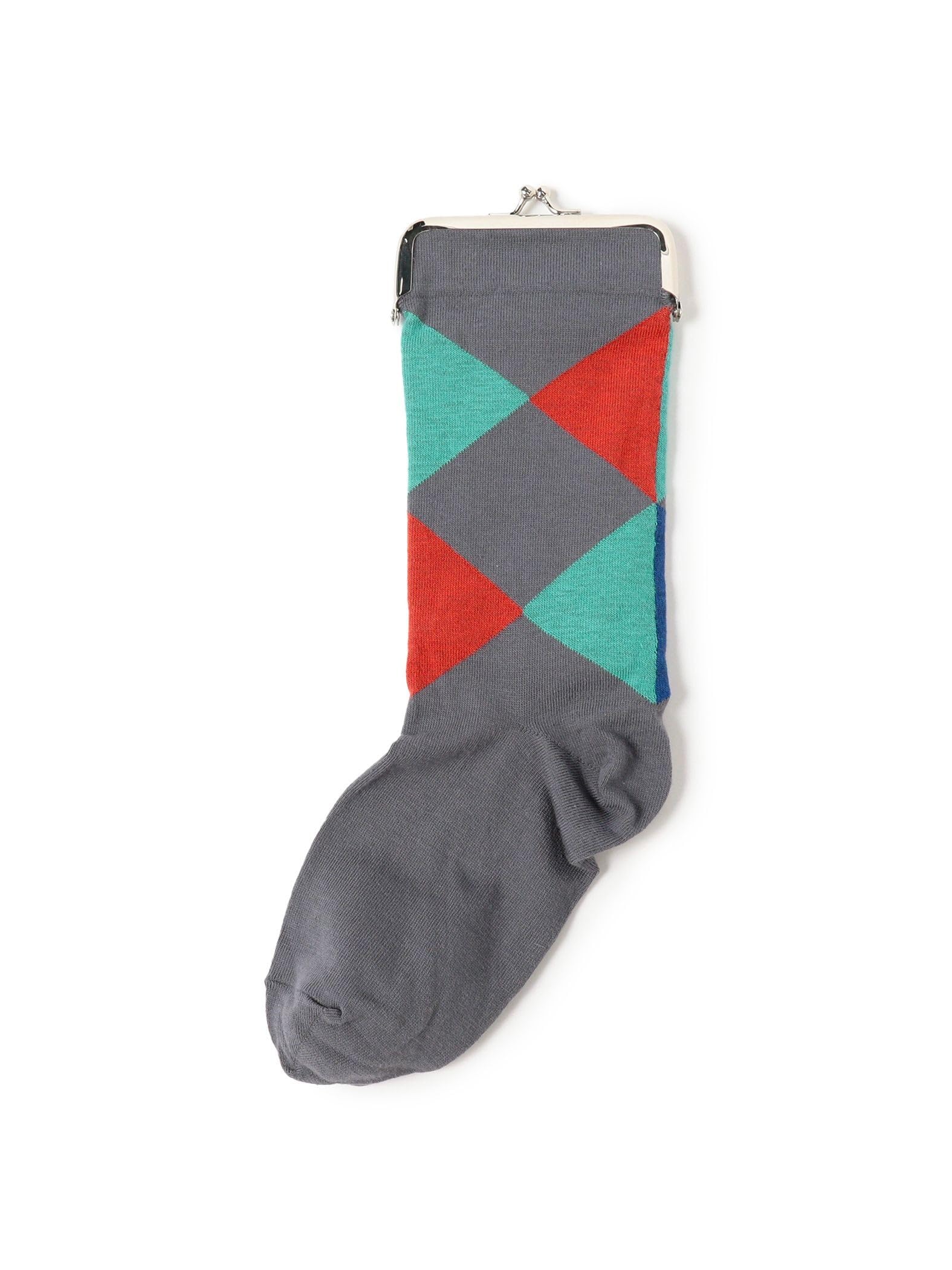 

Женский кошелек-кошелек/чехол в форме носка аргайл Beams Boy, серый, свободный размер, 13640074629