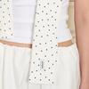 mini star cotton scarf - ivory