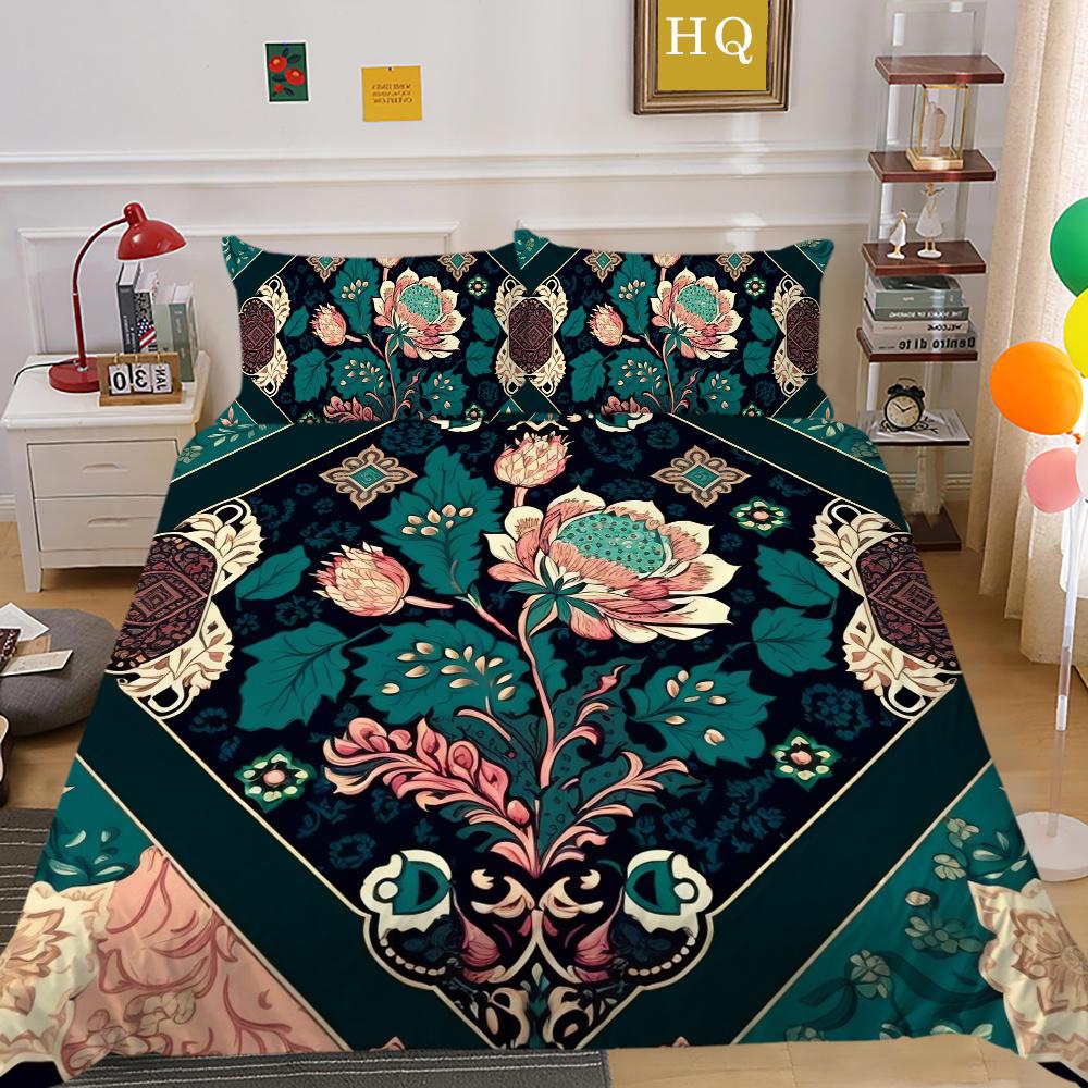 Bedding Cover Set High Quality Paisley Printing Children Bedspread Double Size Polyester Home Textiles