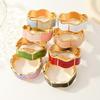 Handicraft Zinc Alloy Irregular Bracelet Adjustable Retro Enamel Bangle Waterproof Geometric Women's Wrist Jewelry Versatile